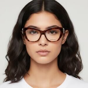 New! Balenciaga BB0312O 006 Tortoise Shell Women's Glasses, Authentic